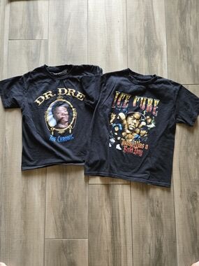 Black Graphic Kids T-Shirt Featuring Dr. Dre & Ice Cube From Tilly's